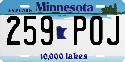 MN license plate 259POJ