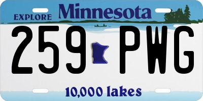 MN license plate 259PWG