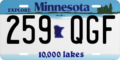 MN license plate 259QGF