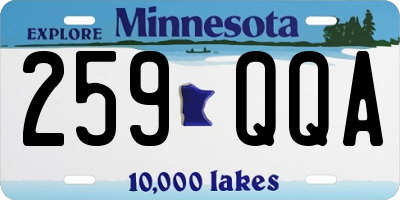 MN license plate 259QQA