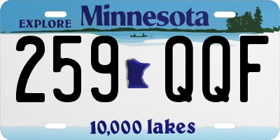 MN license plate 259QQF