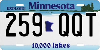 MN license plate 259QQT