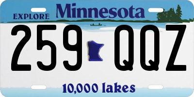 MN license plate 259QQZ
