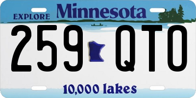 MN license plate 259QTO