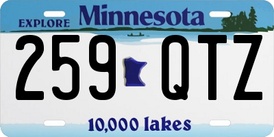 MN license plate 259QTZ