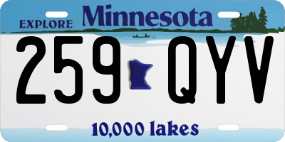 MN license plate 259QYV