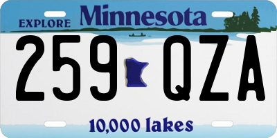 MN license plate 259QZA