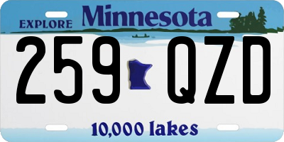 MN license plate 259QZD