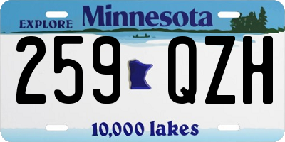 MN license plate 259QZH