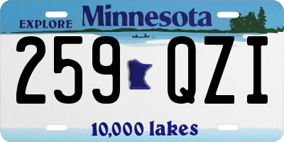 MN license plate 259QZI