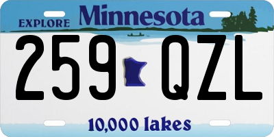 MN license plate 259QZL