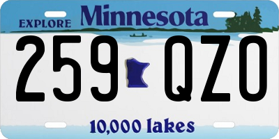 MN license plate 259QZO