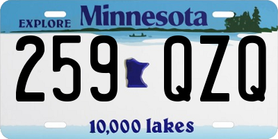 MN license plate 259QZQ