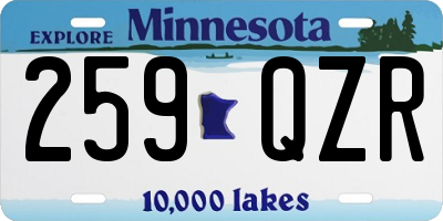 MN license plate 259QZR