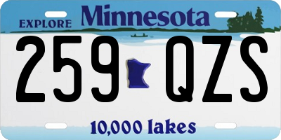 MN license plate 259QZS