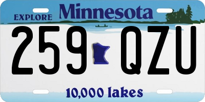 MN license plate 259QZU