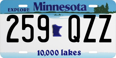 MN license plate 259QZZ