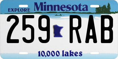 MN license plate 259RAB