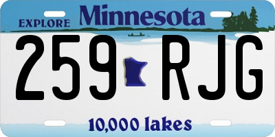MN license plate 259RJG