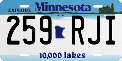 MN license plate 259RJI
