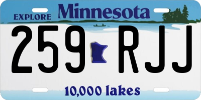 MN license plate 259RJJ