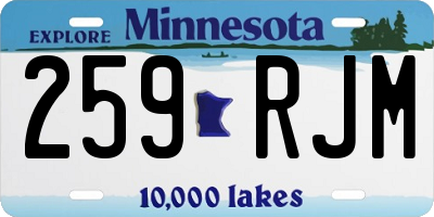 MN license plate 259RJM