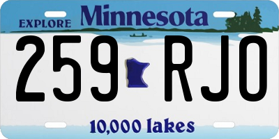 MN license plate 259RJO