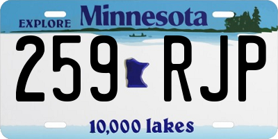 MN license plate 259RJP