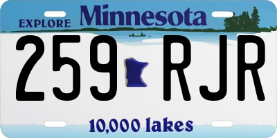 MN license plate 259RJR