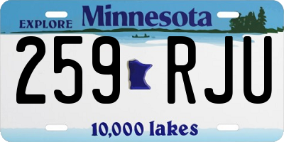 MN license plate 259RJU