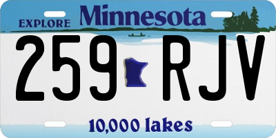 MN license plate 259RJV