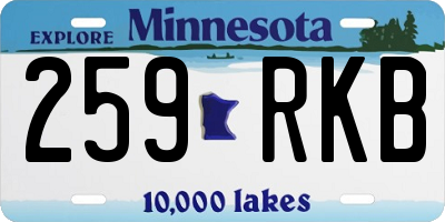 MN license plate 259RKB