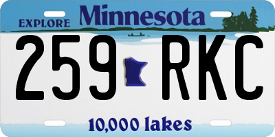 MN license plate 259RKC