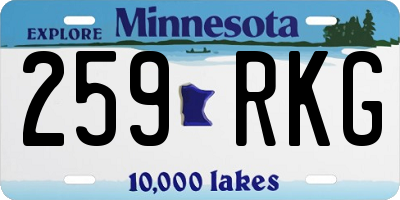 MN license plate 259RKG