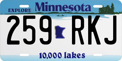 MN license plate 259RKJ