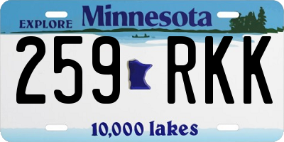 MN license plate 259RKK