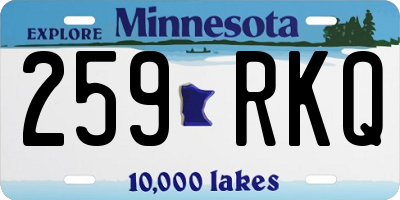 MN license plate 259RKQ