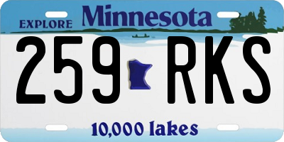 MN license plate 259RKS