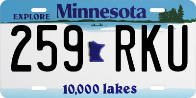 MN license plate 259RKU