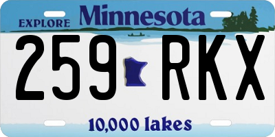 MN license plate 259RKX
