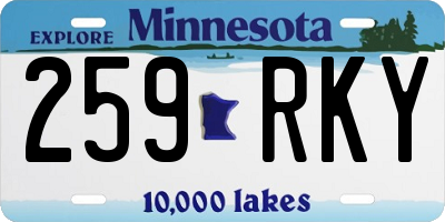 MN license plate 259RKY