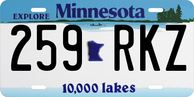 MN license plate 259RKZ