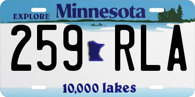 MN license plate 259RLA