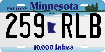 MN license plate 259RLB