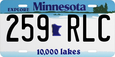MN license plate 259RLC