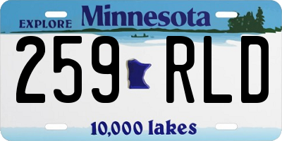 MN license plate 259RLD