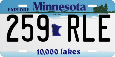 MN license plate 259RLE