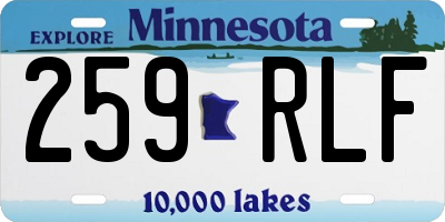 MN license plate 259RLF