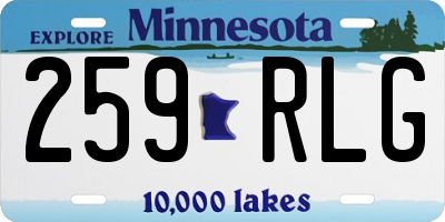 MN license plate 259RLG