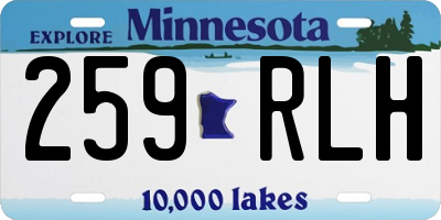MN license plate 259RLH